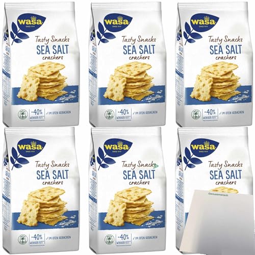 usy Bundle für Wasa Tasty Snacks Crackers Meersalz 6er Pack (6x180g Packung) + usy Block von usy