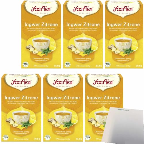 usy Bundle für Yogi Tea Ingwer Zitrone 6er Pack (6x17x1,8g Beutel) + usy Block von usy