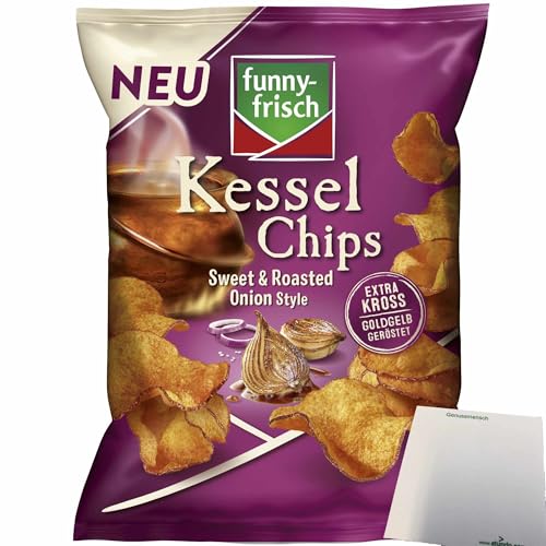 usy Bundle für funny-frisch Kessel Chips Sweet & Roasted Onion Style (120g Packung) + usy Block von usy