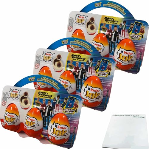 usy Bundle für kinder Joy Fast & Furious Spy Racers 3 Packungen (9x20g Eier) + usy Block von usy