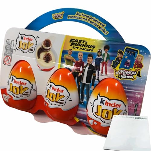 usy Bundle für kinder Joy Fast & Furious Spy Racers 3er Set (3x20g Eier) + usy Block von usy