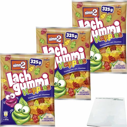 usy Bundle für nimm2 Lachgummi Happies 3er Pack (3x325g Packung) + usy Block von usy