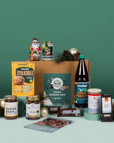 VEGAN BOX® Christmas Dinner Box | 10 Ausgewählte Vegane Produkte Zum Kochen Eines Menüs | Vegane Geschenkbox von veganbox get inspired