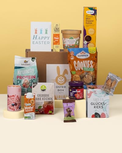 VEGAN BOX ® Osterartikel (Osterbox) | Veganes Ostergeschenk, vegane Ostern | Süßigkeiten, Geschenkbox von veganbox get inspired