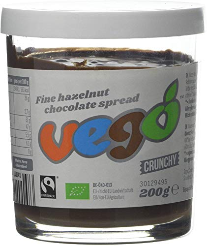 1,2 kg Vego Haselnuss Crunchy Brotaufstrich Vegan 6 x 200g von Wnaldc