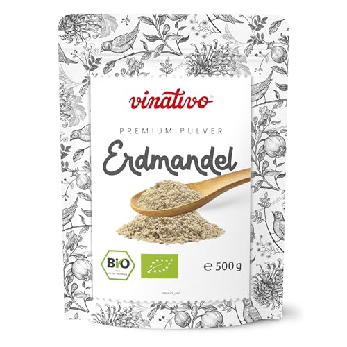 vinativo Erdmandel BIO – Tigernuss gemahlen – 500g – zertifizierte Bio-Qualität – 100% pflanzlich – bio Chufas von vinativo