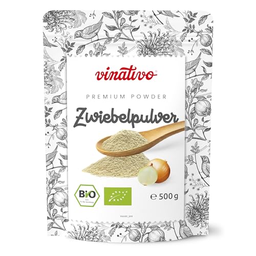 vinativo Zwiebelpulver BIO fein granuliert - 500g – Zwiebel gemahlen – Bio-Qualität – aus kontrolliert biologischem Anbau von vinativo