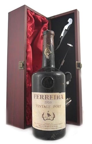 Ferreira Vintage Port 1966 in einer mit Seide ausgestatetten Geschenkbox, da zu 4 Weinaccessoires, 1 x 750ml von vintagewinegift