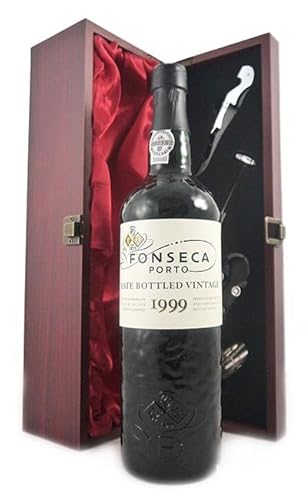 Fonseca Late Bottled Vintage Port 1999 in einer mit Seide ausgestatetten Geschenkbox, da zu 4 Weinaccessoires, 1 x 750ml von vintagewinegift