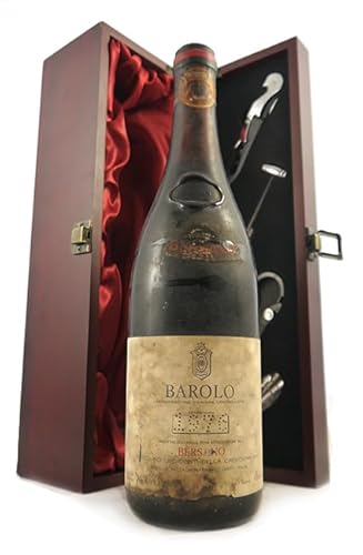 Barolo 1976 Bersano (Red wine) in einer mit Seide ausgestatetten Geschenkbox, da zu 4 Weinaccessoires, 1 x 750ml von vintagewinegifts