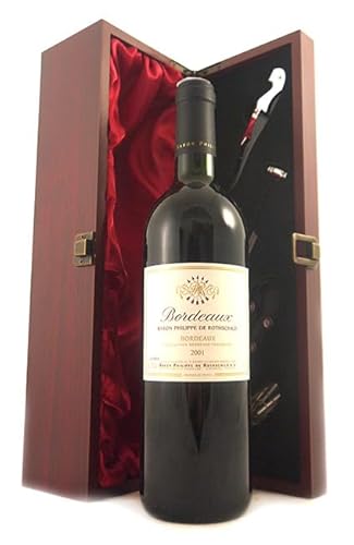 Bordeaux 2001 Baron Philippe de Rothschild (Red wine) in einer Geschenkbox, da zu 4 Weinaccessoires, 1 x 750ml von vintagewinegifts