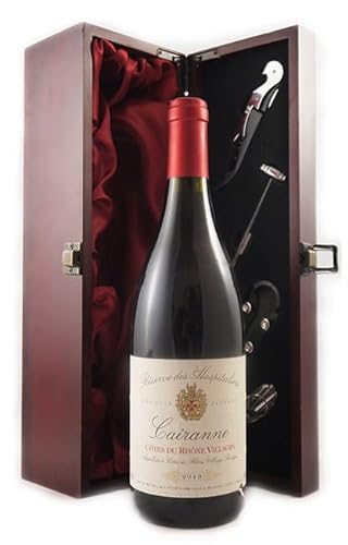 Cairanne 2013 Reserve des Hospitaliers (Red wine) in einer Geschenkbox, da zu 4 Weinaccessoires, 1 x 750ml von vintagewinegifts