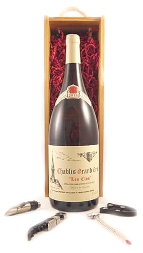 Chablis Grand Cru Les Clos 2018 Vincent Dauvissat MAGNUM (White wine) in einer Geschenkbox, da zu 4 Weinaccessoires, 1 x 1500ml von vintagewinegifts