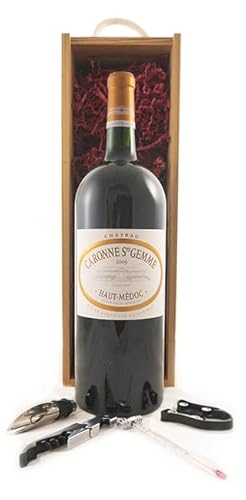 Chateau Caronne Ste Gemme 2009 Haut Medoc Cru Bourgeois Exceptionnel MAGNUM (Red wine) in einer Geschenkbox, da zu 4 Weinaccessoires, 1 x 1500ml von vintagewinegifts