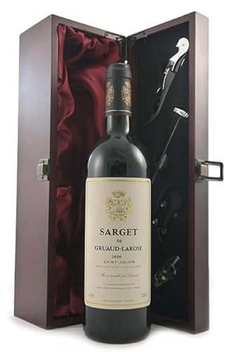 Chateau Gruaud Larose Sarget de Gruaud Larose 2000 Saint Julien (Red wine) in einer mit Seide ausgestatetten Geschenkbox, da zu 4 Weinaccessoires, 1 x 750ml von vintagewinegifts