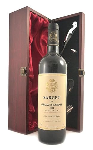 Chateau Gruaud Larose Sarget de Gruaud Larose 2004 Saint Julien (Red wine) in einer mit Seide ausgestatetten Geschenkbox, da zu 4 Weinaccessoires, 1 x 750ml von vintagewinegifts