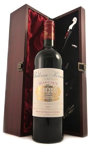 Chateau Kirwan 2004 Margaux Grand Cru Classe (Red wine) in einer mit Seide ausgestatetten Geschenkbox, da zu 4 Weinaccessoires, 1 x 750ml von vintagewinegifts