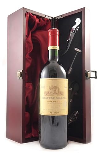 Chateau Malbec 2000 Bordeaux (Red wine) in einer mit Seide ausgestatetten Geschenkbox, da zu 4 Weinaccessoires, 1 x 750ml von vintagewinegifts