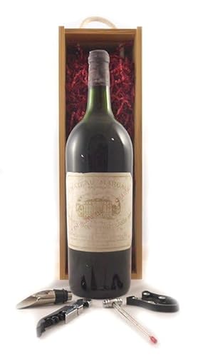 Chateau Margaux 1975 1er Cru Grand Classe Margaux (Red wine) MAGNUM in einer Geschenkbox, da zu 4 Weinaccessoires, 1 x 1500ml von vintagewinegifts