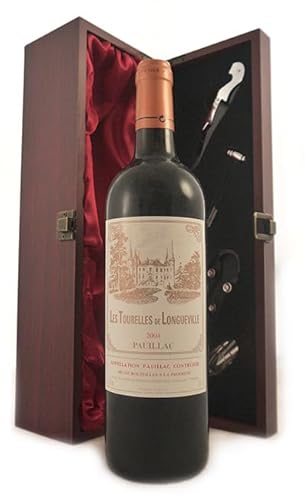 Chateau Pichon Longueville 'Les Tourelles de Longueville' 2004 Pauillac (Red wine) in einer mit Seide ausgestatetten Geschenkbox, da zu 4 Weinaccessoires, 1 x 750ml von vintagewinegifts