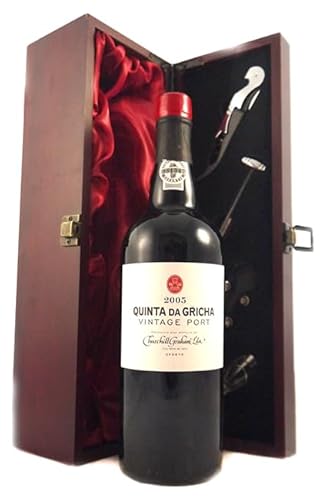 Churchill Graham Quinta Da Grincha Vintage Port 2005 in einer mit Seide ausgestatetten Geschenkbox, da zu 4 Weinaccessoires, 1 x 750ml von vintagewinegifts