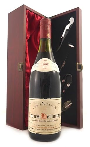 Crozes Hermitage 'Les Pontaix' 1995 (Red wine) in einer mit Seide ausgestatetten Geschenkbox, da zu 4 Weinaccessoires, 1 x 750ml von vintagewinegifts