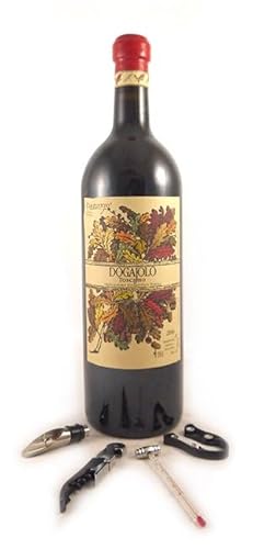 Dogajolo Toscana IGT2006 Carpineto DOUBLE MAGNUM (Red wine) in einer Geschenkbox, da zu 4 Weinaccessoires, 1 x 1500ml von vintagewinegifts