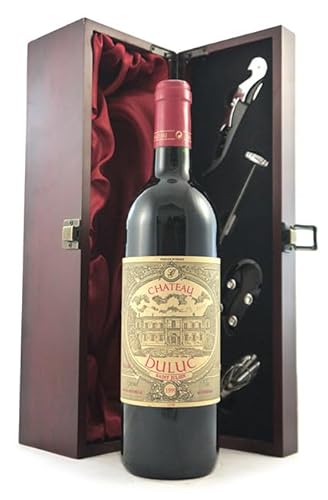 Duluc de Branaire Ducru 1999 Saint Julien (Red wine) in einer mit Seide ausgestatetten Geschenkbox, da zu 4 Weinaccessoires, 1 x 750ml von vintagewinegifts