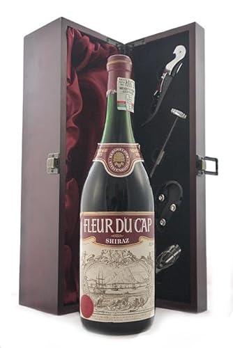 Fleur du Cap Shiraz 1975 Stellenbosch (Red wine) in einer mit Seide ausgestatetten Geschenkbox, da zu 4 Weinaccessoires, 1 x 750ml von vintagewinegifts