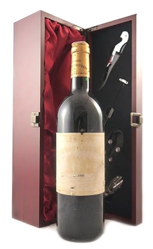 Le Bahans du Chateau Haut Brion 1995 (Red wine) in einer mit Seide ausgestatetten Geschenkbox, da zu 4 Weinaccessoires, 1 x 750ml von vintagewinegifts