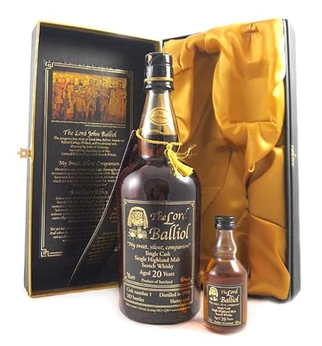 Lord Balliol Single Sherry Cask 20 Year Old Highland Scotch Whisky 1984 (Original Box) in einer Geschenkbox, 1 x 700ml von vintagewinegifts