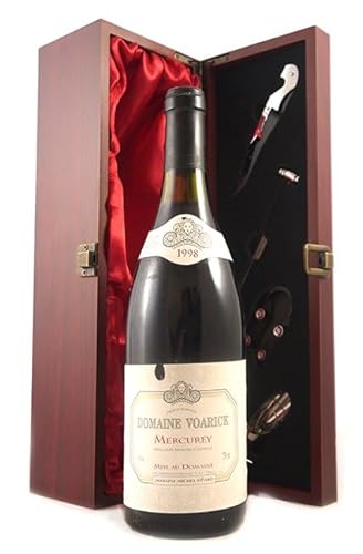 Mercurey 1998 Michel Voarick (Red wine) in einer mit Seide ausgestatetten Geschenkbox, da zu 4 Weinaccessoires, 1 x 750ml von vintagewinegifts