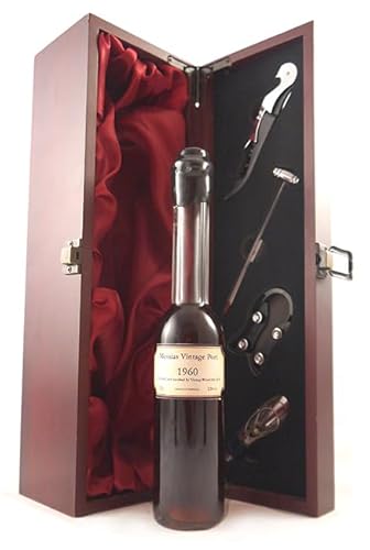 Messias Vintage Port 1960 (Decanted Selection) 20cls in einer mit Seide ausgestatetten Geschenkbox, da zu 4 Weinaccessoires, 1 x 200ml von vintagewinegifts