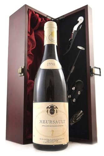 Meursault 1998 Domaine Arnaud Ente (White wine) in einer mit Seide ausgestatetten Geschenkbox, da zu 4 Weinaccessoires, 1 x 750ml von vintagewinegifts