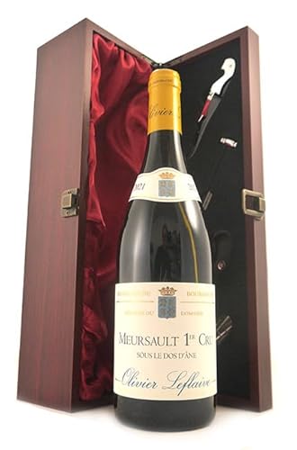 Meursault 1er Cru 'Sous Le Dos D'ane' 2021 Domaine Oliver Leflaive (White wine) in einer mit Seide ausgestatetten Geschenkbox, da zu 4 Weinaccessoires, 1 x 750ml von vintagewinegifts