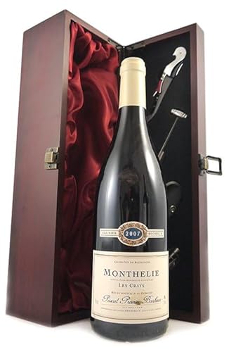 Monthelie 'Les Crays' 2007 Prunier Bonheur (Red wine) in einer mit Seide ausgestatetten Geschenkbox, da zu 4 Weinaccessoires, 1 x 750ml von vintagewinegifts