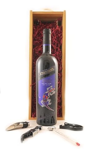 Palandri Cabernet Sauvignon 2001 Margaret River (Red wine) in einer mit Seide ausgestatetten Geschenkbox, da zu 4 Weinaccessoires, 1 x 750ml von vintagewinegifts