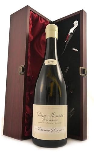 Puligny Montrachet 1er Cru Les Perrieres 2019 Etienne Sauzet (White wine) in einer mit Seide ausgestatetten Geschenkbox, da zu 4 Weinaccessoires, 1 x 750ml von vintagewinegifts