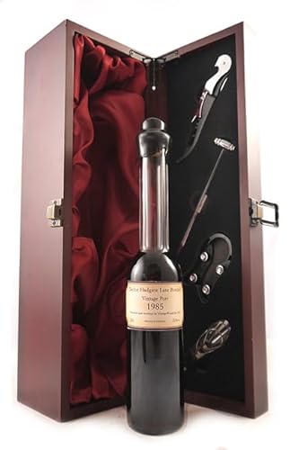 Taylor Fladgate Late Bottled Vintage Port 1985 (Decanted Selection) 20cls in einer mit Seide ausgestatetten Geschenkbox, da zu 4 Weinaccessoires, 1 x 200ml von vintagewinegifts