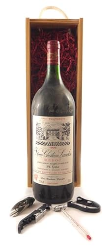 Vieux Chateau Landon 1996 Medoc Cru Bourgeios MAGNUM (Red wine) in einer Geschenkbox, da zu 4 Weinaccessoires, 1 x 1500ml von vintagewinegifts