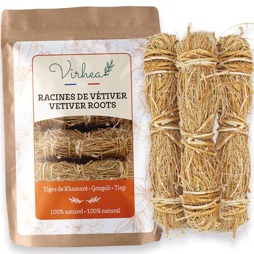 Vetiverwurzel - Khamaré - Gongoli (100g) - 20 Vetiverstämmchen für Tee - 100% natürlich von virhea