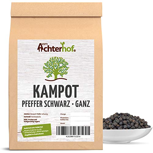 100 g Kampot-Pfeffer schwarz Kampotpfeffer schwarze Pfefferkörner aus Kambodscha für die Pfeffermühle von vom-Achterhof