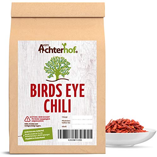 40 g Bird Eyes Chili ca. 120 Stück- sehr scharfe Chilischoten Schärfegrad 8-9 von vom-Achterhof