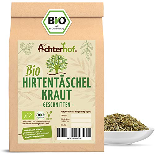 Hirtentäschelkraut geschnitten Bio 500g | würzig scharfer Geschmack | ideal zur Zubereitung von Tees und Verfeinerung von Salaten oder Dressings | Bio-Qualität | vom Achterhof von vom-Achterhof