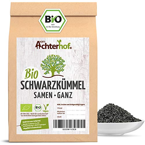 BIO Schwarzkümmelsamen ganz (1kg) original nigella sativa ägyptischer Schwarzkümmel Samen ganz vom-Achterhof von vom-Achterhof
