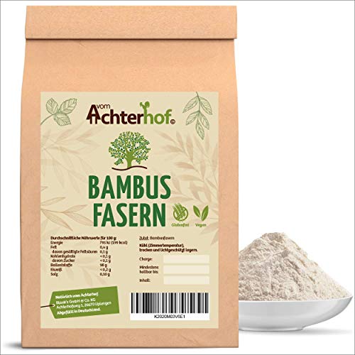 Bambusfasern Low Carb | 500 Gramm | Kontrollierte Qualität | Low Carb Mehl | Bambusfasermehl | Ballaststoffmehl | direkt vom Achterhof von vom-Achterhof