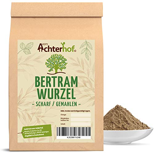 Bertramwurzel scharf gemahlen (250g) | Bertramwurzelpulver | Bertram Wurzel Pulver | 100% ECHTES Bertrampulver vom Achterhof von vom-Achterhof