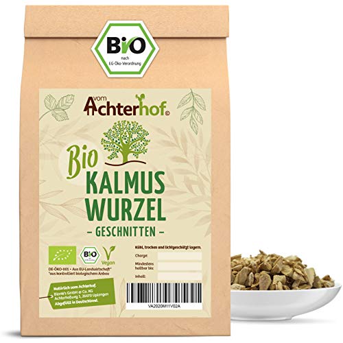 Bio-Kalmuswurzel natur (100g) getrocknet geschnitten (Kalmuswurzeltee) kbA Kalmus - Natural Acorus Calamus Root Organic von vom-Achterhof