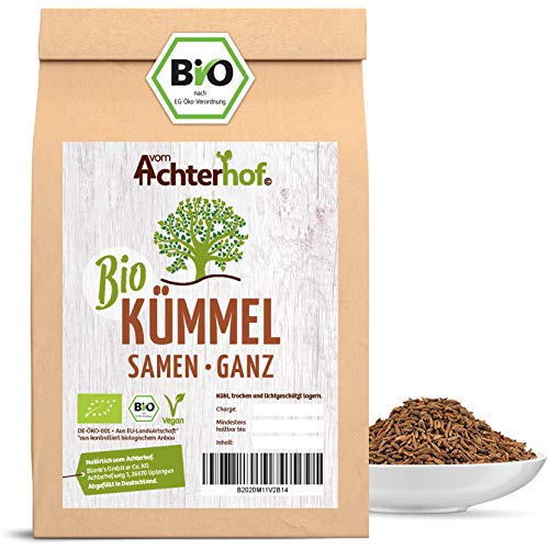 Bio Kümmel ganz echt (1kg) Kümmelsamen Kümmeltee vom-Achterhof Kümmelsaat Caraway Whole Organic von vom-Achterhof