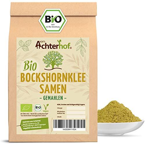 Bockshornklee gemahlen BIO (250g) | Bockshorn-Tee| Bockshornkleesamen Pulver | Ideal als Tee oder Gewürz | Fenugreek Seeds Powder Organic von vom-Achterhof